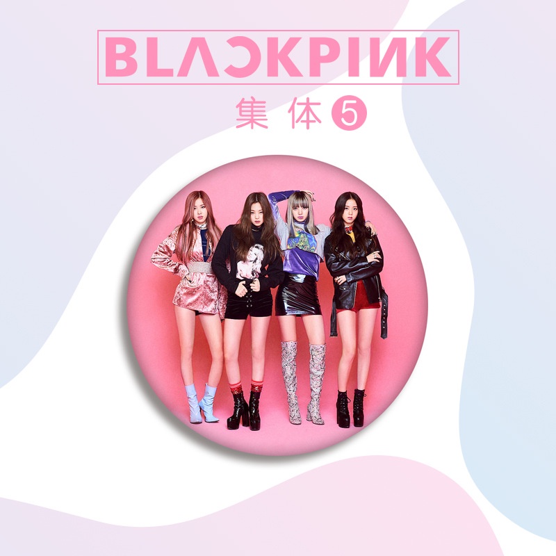 Blackpink 5,8cm huy hiệu ban nhạc HD mẫu BP xung quanh mặt dây chuyền huy hiệu lisa jennie jisoo