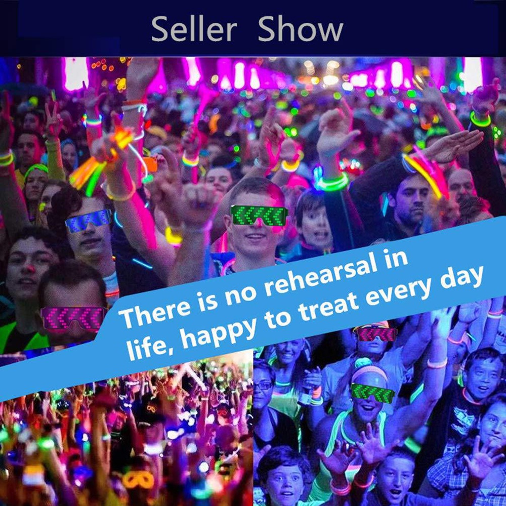 Kính Mát Tích Hợp Đèn LED Có Thể Thay Đổi Màu Sắc Với Cổng Sạc USB Tiện Dụng