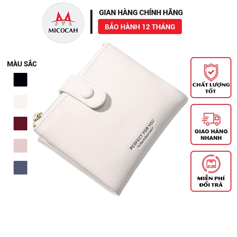 Ví Nữ Ngắn Mini Cầm Tay PERFECT FOR YOU Thời Trang Đựng Tiền Dáng Vuông Dễ Thương Nhỏ Gọn PFY24