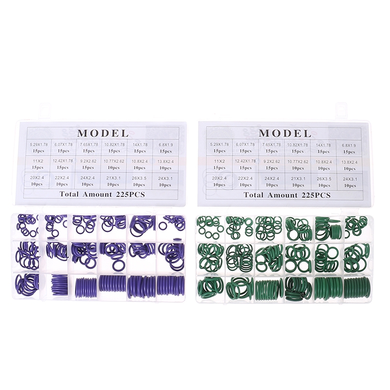 Set 225 VòNg ĐệM Cao Su HìNh Chữ O R134a Chuyên DụNg Cho MáY ĐiềU HòA Xe Hơi