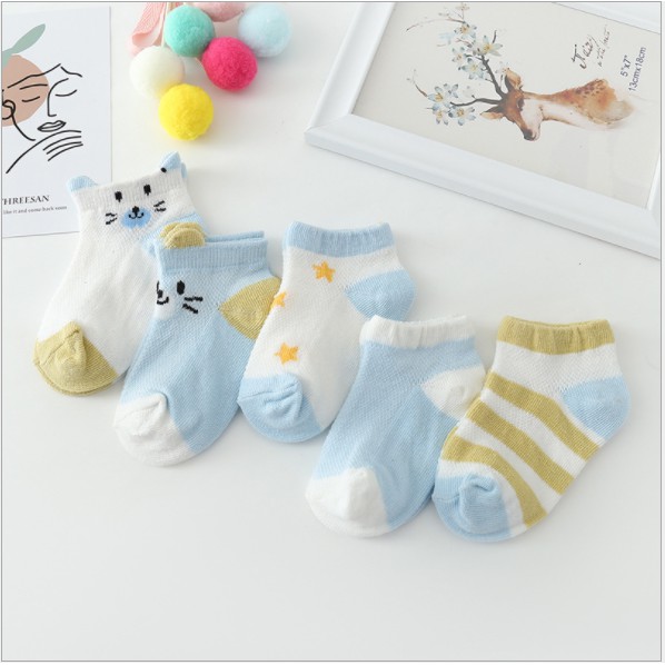 Sét 5 Đôi Tất Lưới Kids Socks ấm áp đáng yêu cho bé PK23-CHICMA