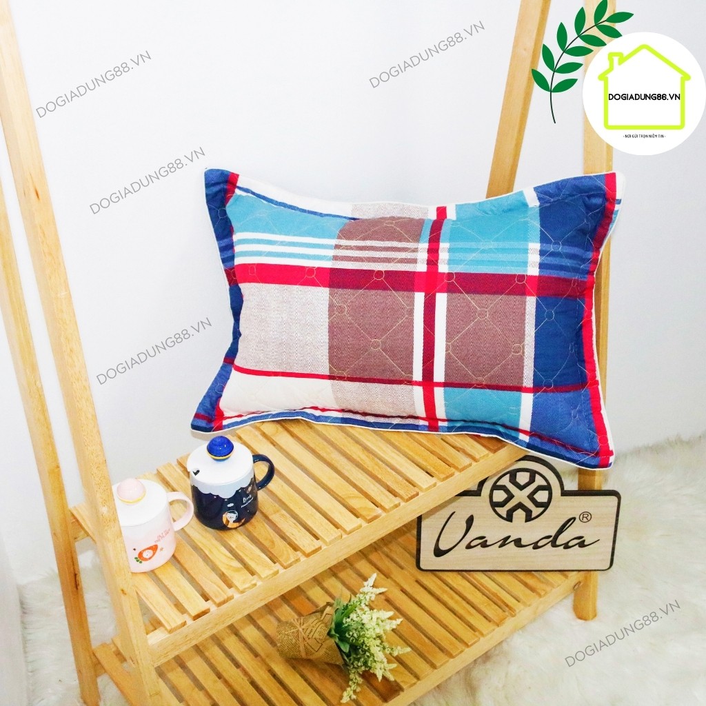 Vỏ gối đầu Cotton Poly trần bông cao cấp họa tiết đơn giản sang trọng