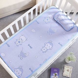 Chiếu Lụa Điều Hòa Cao Cấp Kèm Vỏ Gối Cho Bé