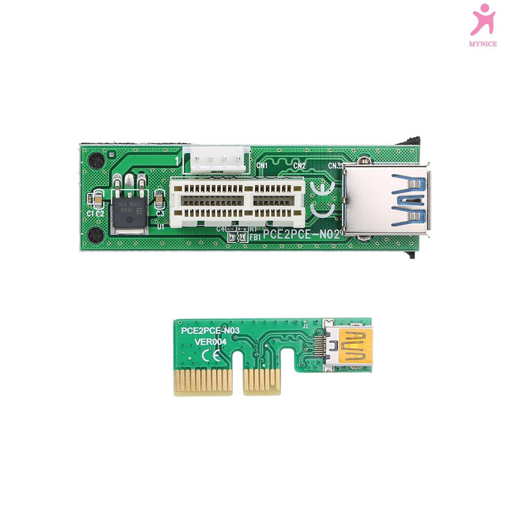 Cáp Mở Rộng Pci-e X1 Pcie 1x Mở Rộng 90 Độ Với Cáp Usb Và Sata