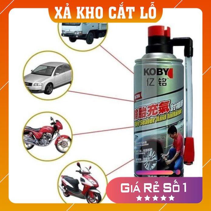 [Freeship] Bình tự vá lốp, bơm lốp khẩn cấp cho ô tô, xe máy, bơm lốp tự động không săm