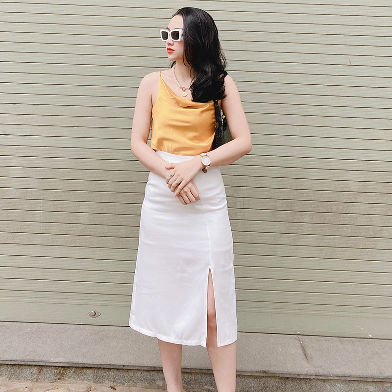 Chân Váy Dài Ulzzang MOLENTO Chân Váy Chữ A Dài Qua Gối Phong Cách Hàn Quốc 2021 - M13 | BigBuy360 - bigbuy360.vn