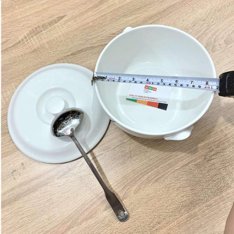 Thố sứ MINH LONG - 22cm (có nắp)