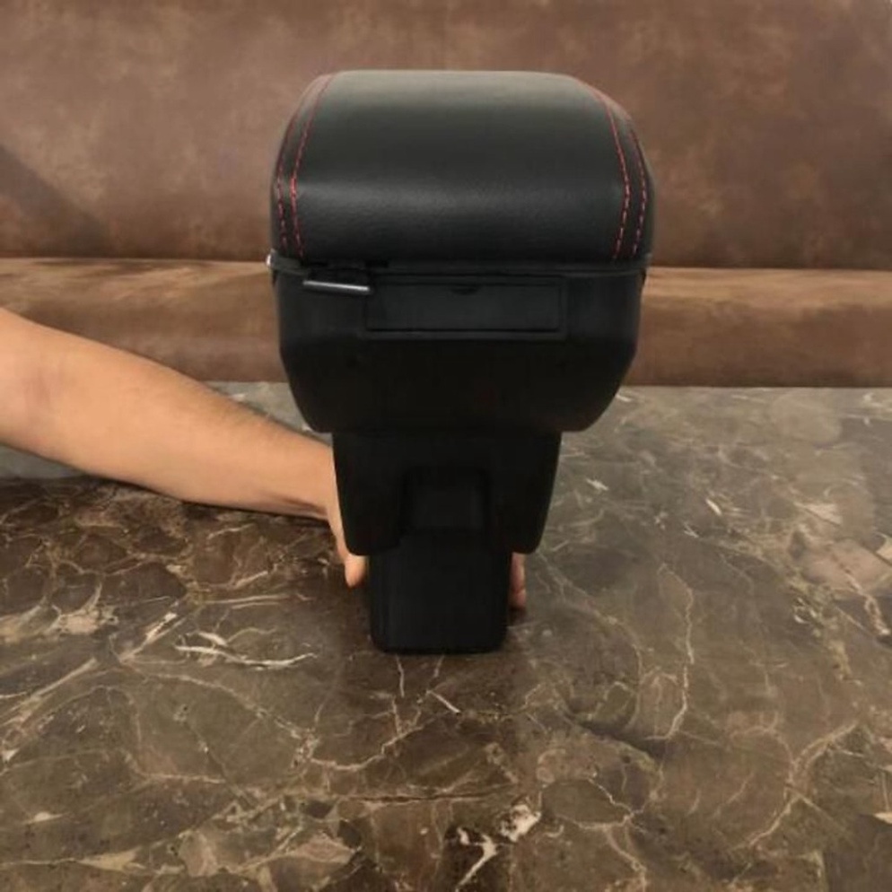 Hộp tỳ tay xe Honda Brio cao cấp tích hợp cổng sạc USB - Bảo hành 12 tháng dự bị