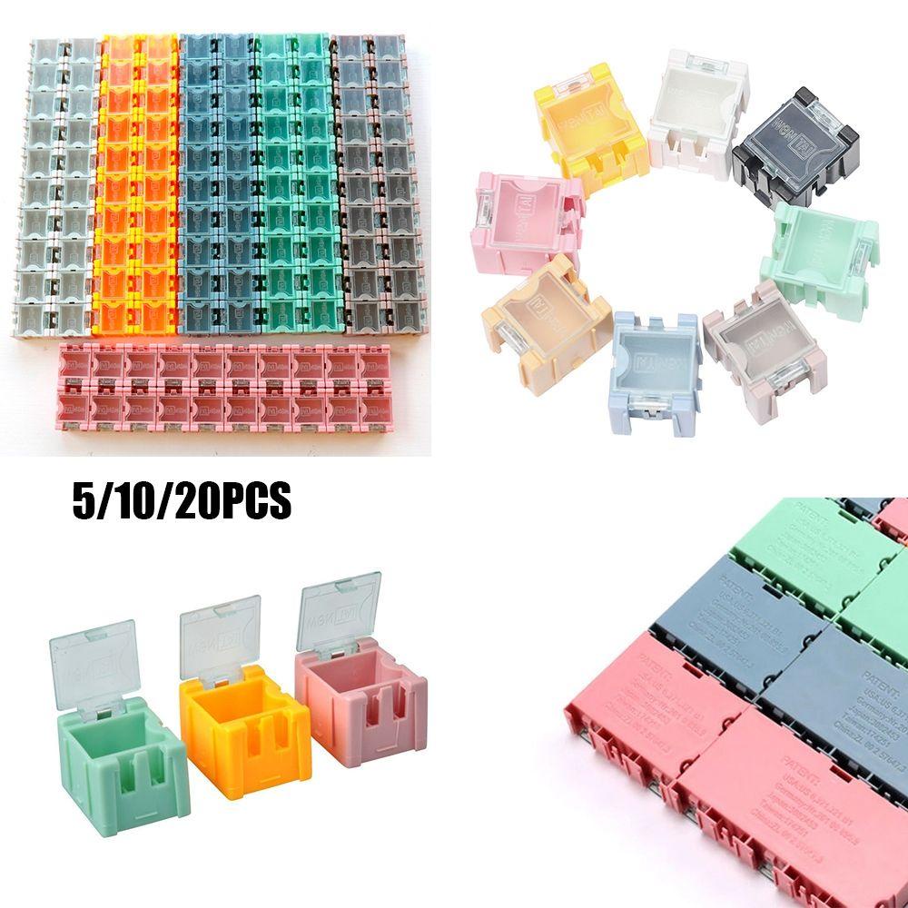 JUNE Set 5 / 10 / 20 Hộp Nhựa Đựng Linh Kiện Điện Tử Ốp