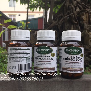 Viên uống bổ não GINKGO THOMPSON'S 6000MG chuẩn Úc