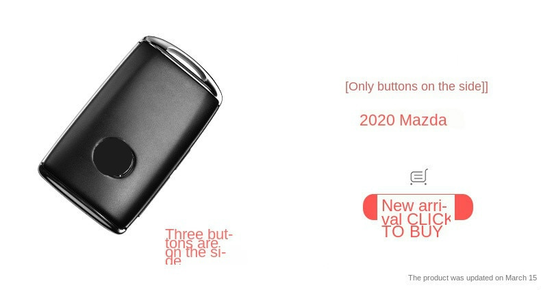 Vỏ da đựng chìa khóa 3 nút bấm kèm móc khóa cho xe hơi Mazda 3 2020 2019 Accesorios Alexa 3 CX4 CX5 CX8 19-up