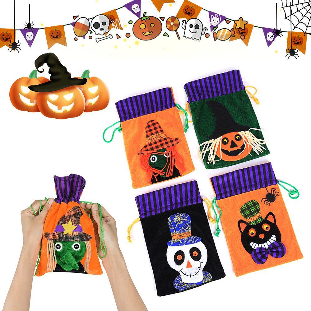 WTTLE Set 2 Túi Nhung Đựng Kẹo Halloween