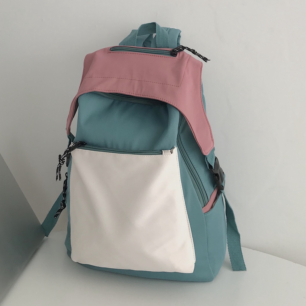 Balo đi học JEM CLOSET Chất Cotton Mịn Trượt Nước Đựng Laptop 15 inch LUBI 6563