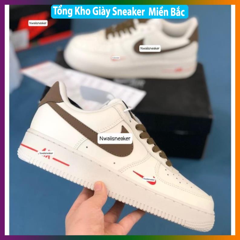 Giày Air Force 1 Low Premium White Brown - giày_nike af1 vệt nâu trắng nam nữ hot trend 2022 -1_yhg