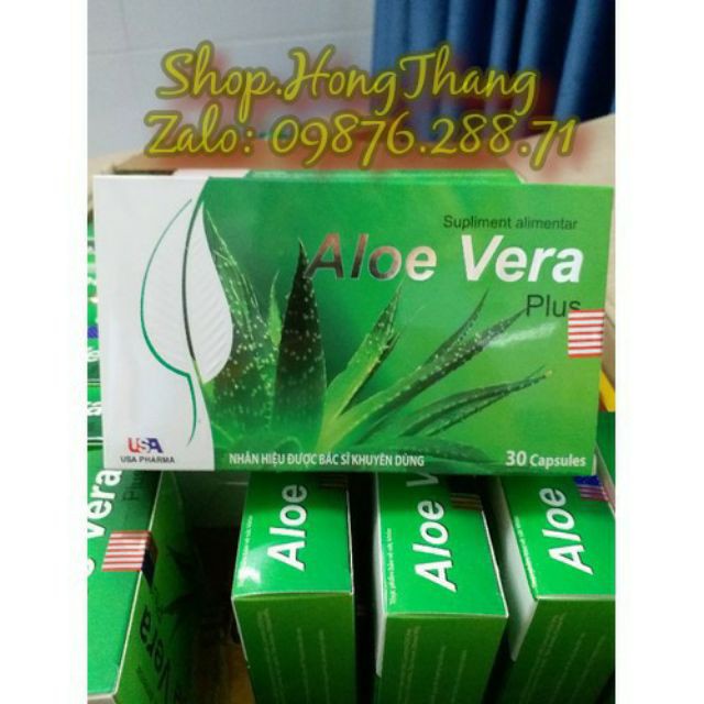 Đẹp da, sáng da viên uống nha đam Aloe Vera plus mịn da, chống lão hoá