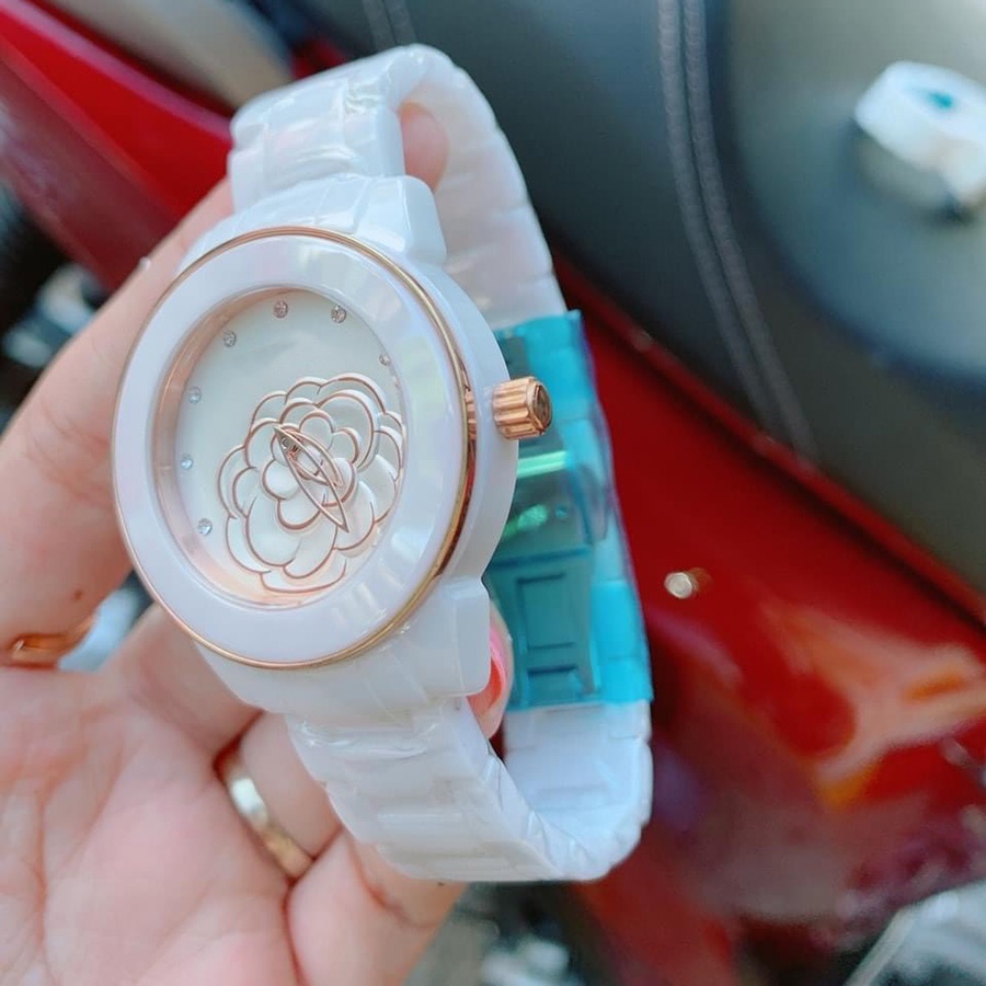 Đồng Hồ Nữ Đá Ceramic Chan.el Mặt Tròn Cao Cấp Sang Trọng Mới Nhất Bảo Hảnh 12 Tháng - Full box