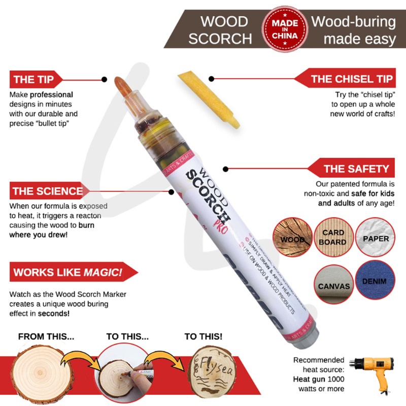 Bút Đốt Gỗ Hóa Học Không Độc Hại Cho Người Lớn Và Trẻ Em