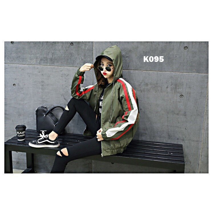 ÁO KHOÁC DÙ NỮ SỌC TAY ÁO CAO CẤP TN02 - MUA NGAY