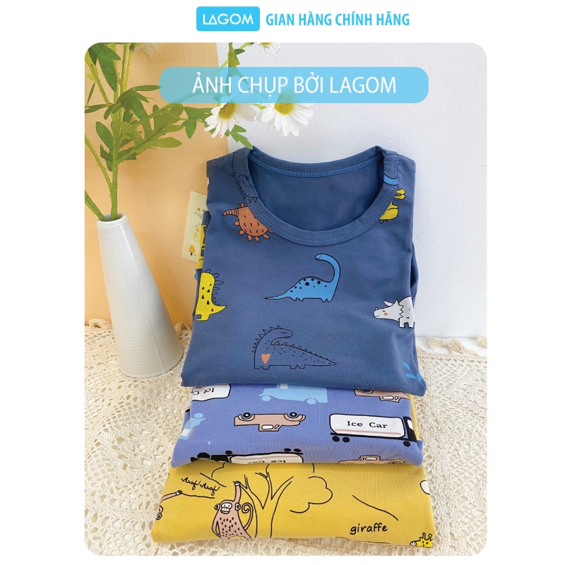 [COTTON ĐANH MỊN] Bộ Dài Tay Bé Trai, Bé Gái Cotton | Bộ Thu Đông Cho Bé Cao Cấp Lagom