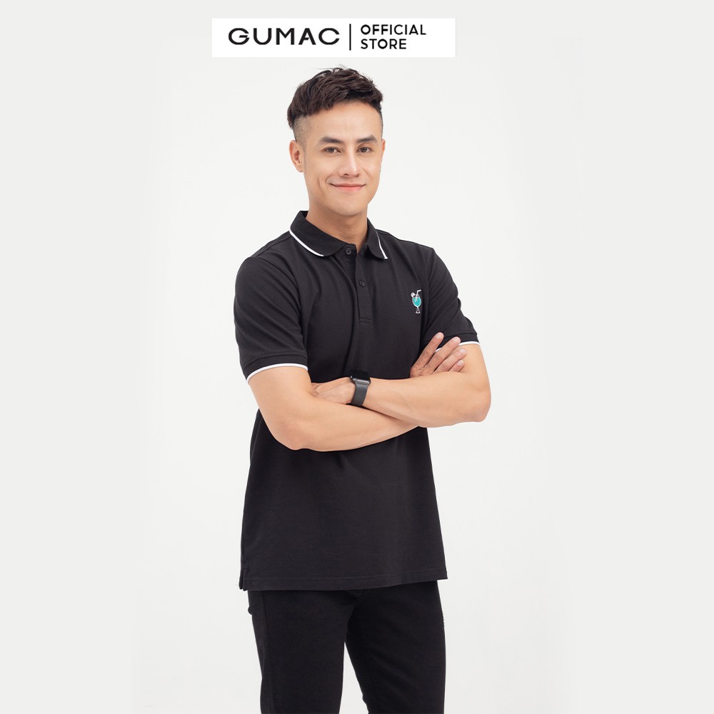 [Mã WABRGD12 giảm 10% đơn 250K] Áo polo nam thêu chữ GUMAC form basic năng động ATNB7100 | BigBuy360 - bigbuy360.vn