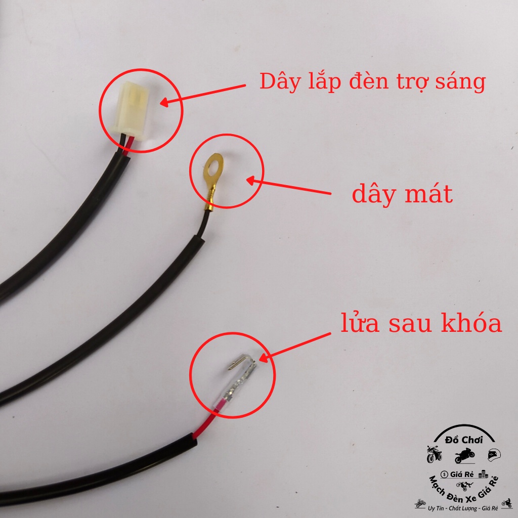 Mạch auto passing đèn trợ sáng cho xe máy tặng kèm giắc cắm đèn