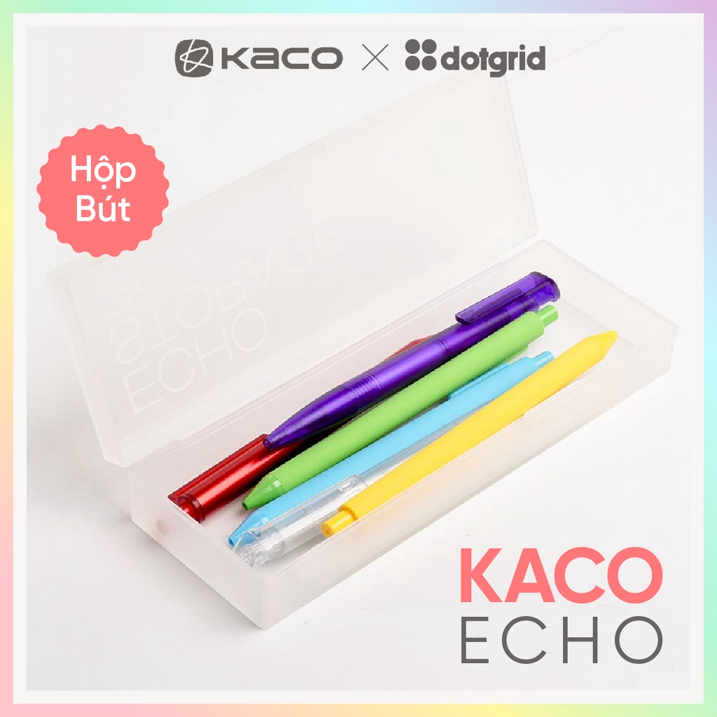 Hộp bút plastic KACO Echo White