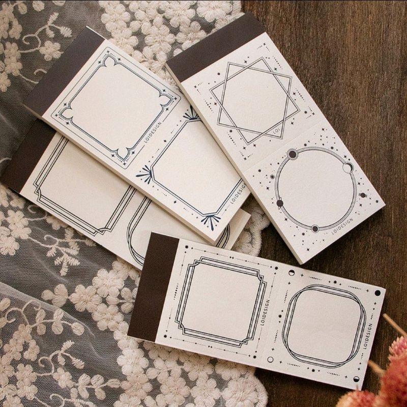 Hãng Loidesign- Bán lẻ 1 tờ note mỏng Astrology trang trí sổ