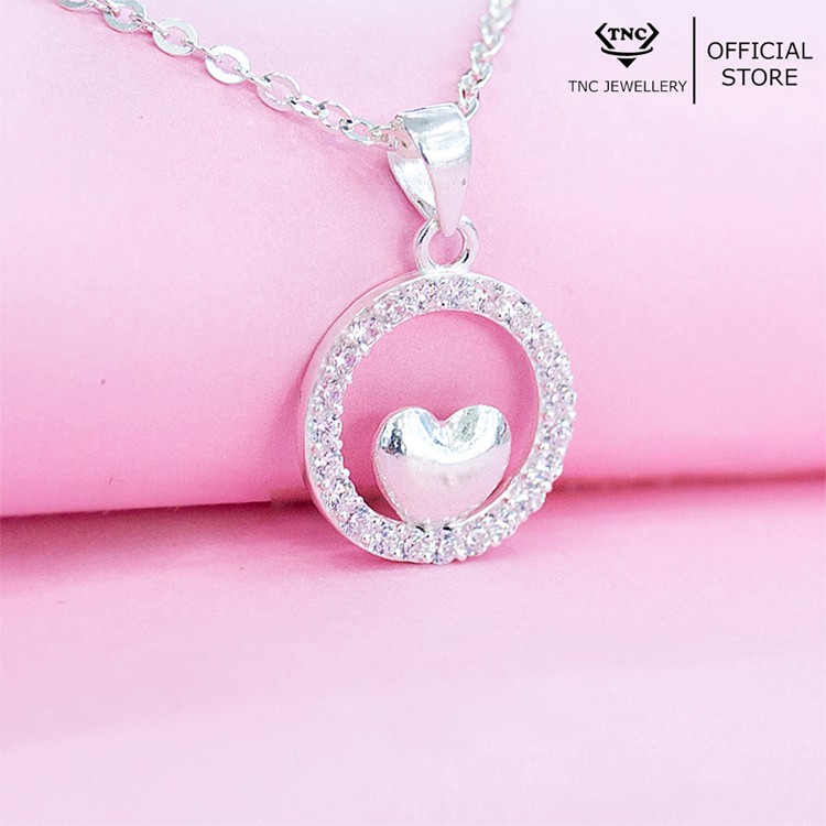 Dây Chuyền Bạc Mặt Trái Tim Vòng Tròn Cho Nữ TNC JEWELLERY