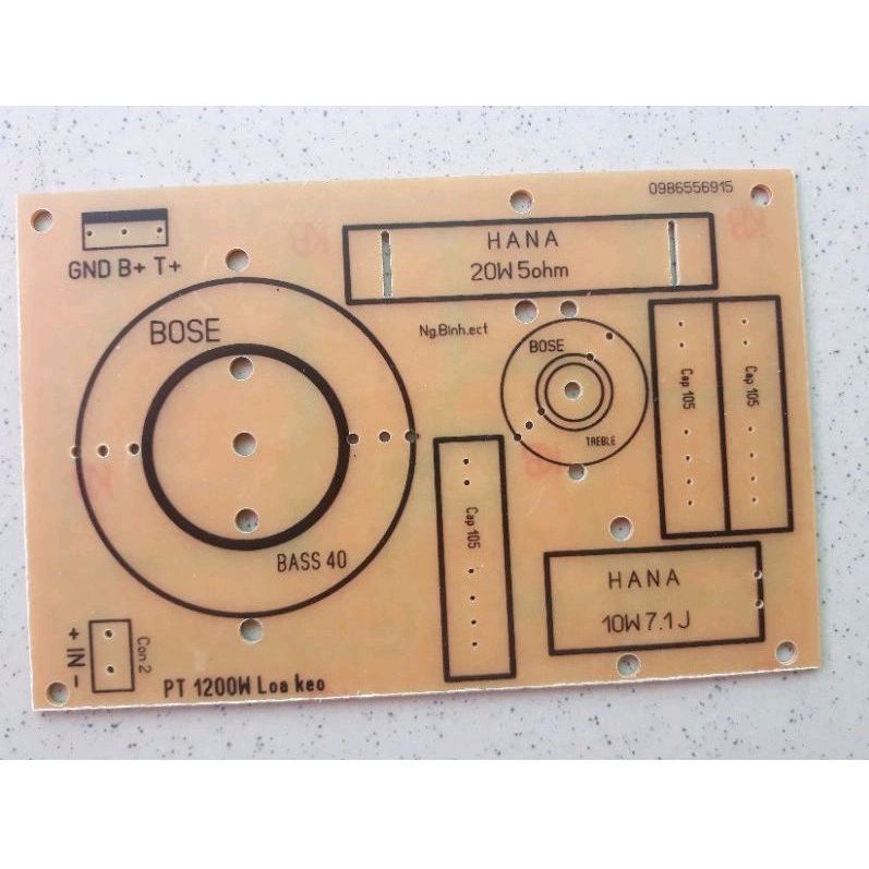 5PCB phân tần boss cho loa kéo.