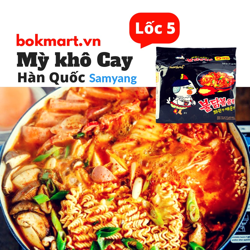 LỐC 5 GÓI MÌ KHÔ CAY SAMYANG HÀN QUỐC 140G | BigBuy360 - bigbuy360.vn