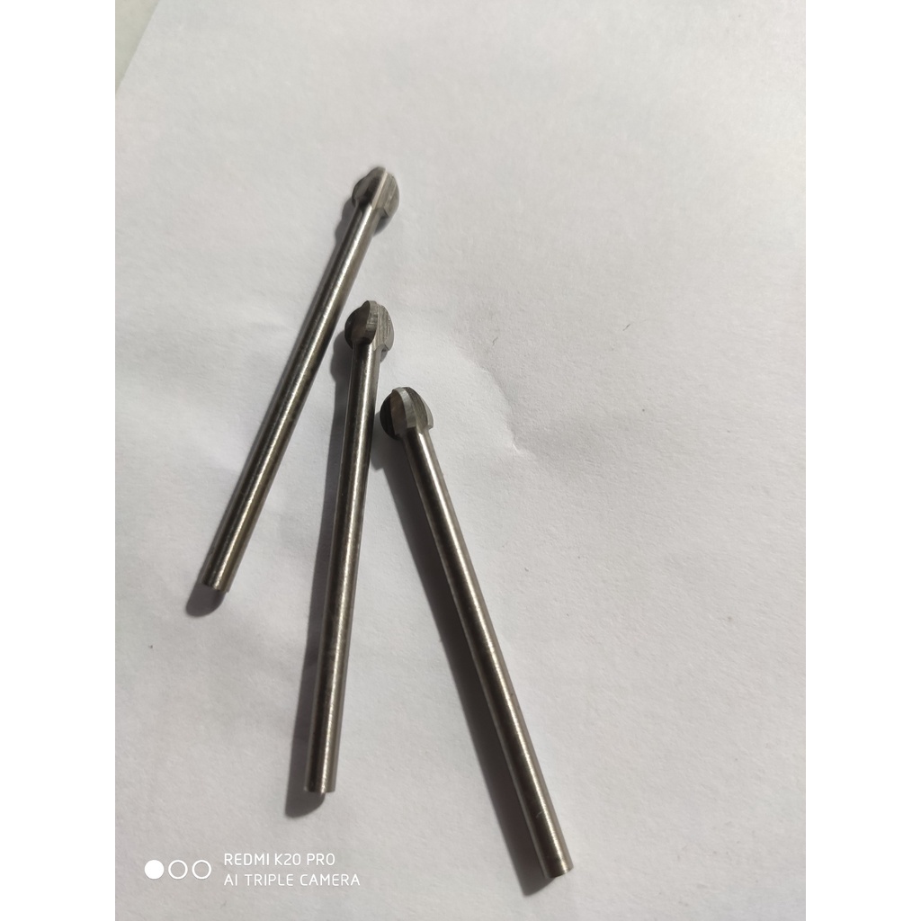 Mũi mài quả đào thép gió cán 3mm khoét sáo diều điêu khắc gỗ lũa