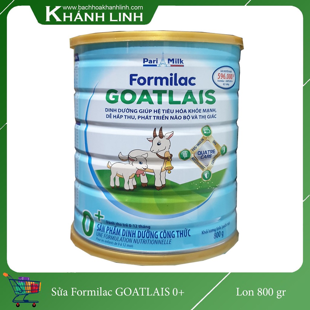 Sữa Bột Formilac GOATLAIS 0+ lon 800gr