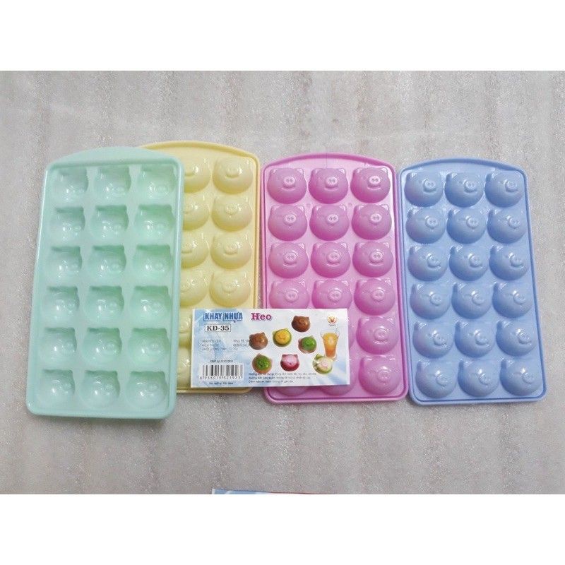 Khay làm thạch rau câu topping mặt heo xinh xinh nhựa cao cấp Vĩnh Trường