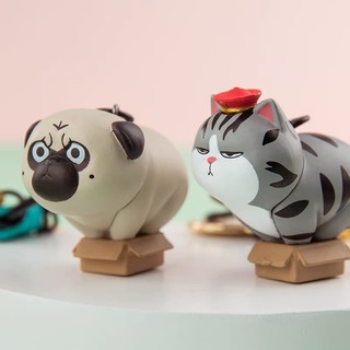 Móc Khoá Chó Mèo ú hoàng thượng nô tì kèm chuông