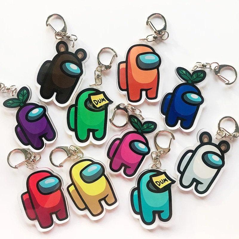 Móc Chìa Khóa Bằng Acrylic Hình Sói Không Gian Among Us Space Werewolf Kill Peripheral