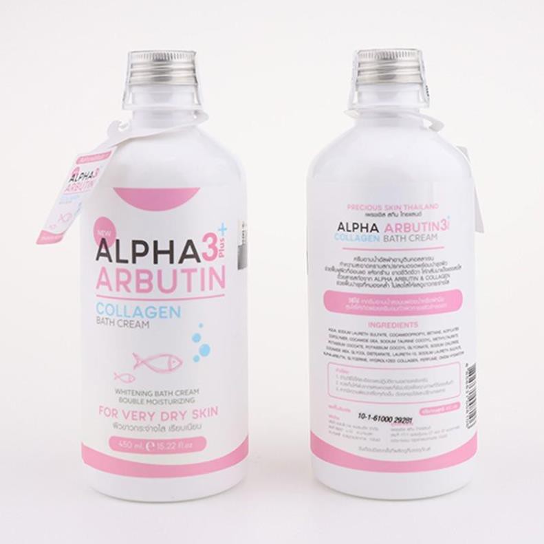 .Sữa Tắm Dưỡng Trắng Da ALPHA ARBUTIN 3+ Plus COLLAGEN Bath Cream 350ml - [Thái Lan] | BigBuy360 - bigbuy360.vn