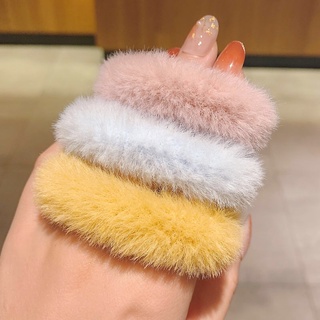 ☂️Chun cột tóc lông mềm,scrunchies lông nhỏ