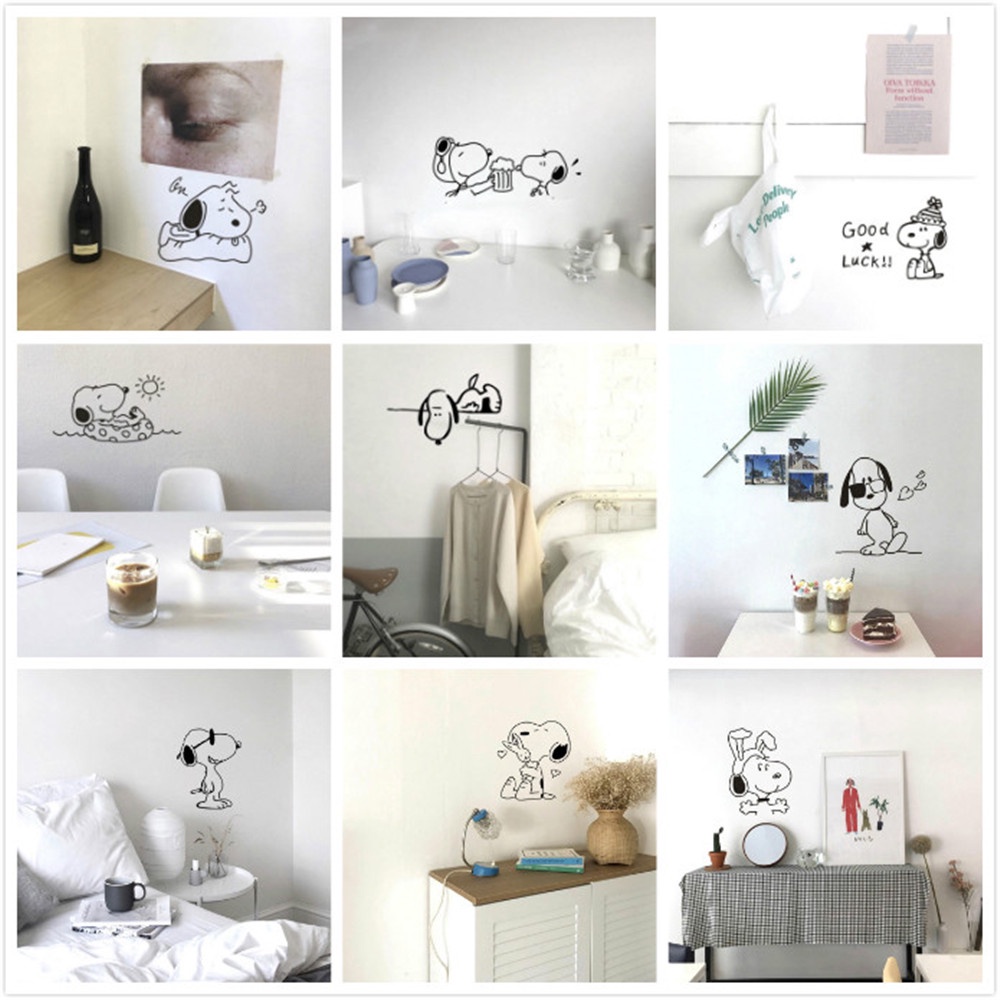 Miếng Dán Tường Trang Trí Hình Chú Chó Dễ Thương