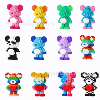 Đồ chơi mô hình lắp ráp Gấu bạo lực Bearbrick 3D size 12cm lắp ráp xếp