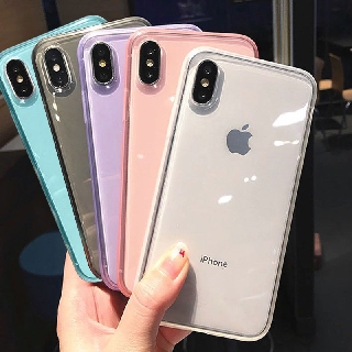 - ốp lưng trong suốt siêu dày viền cạnh mờ - ốp iphone dẻo