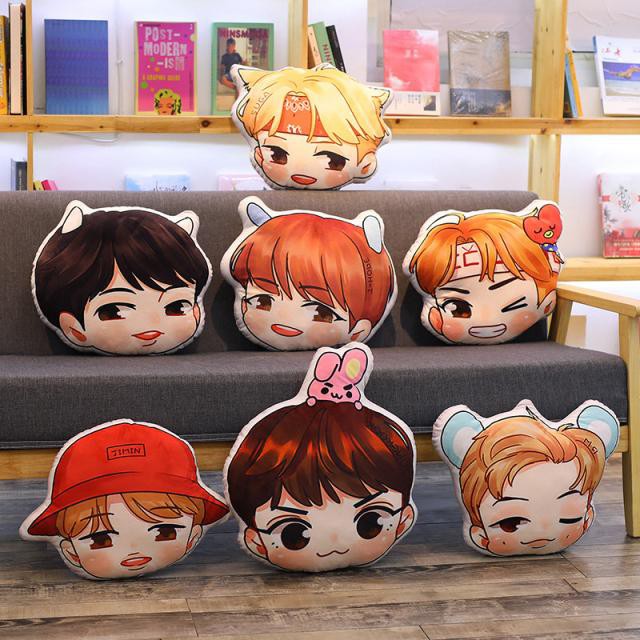 Gối BTS chibi tặng kèm sticker BTS