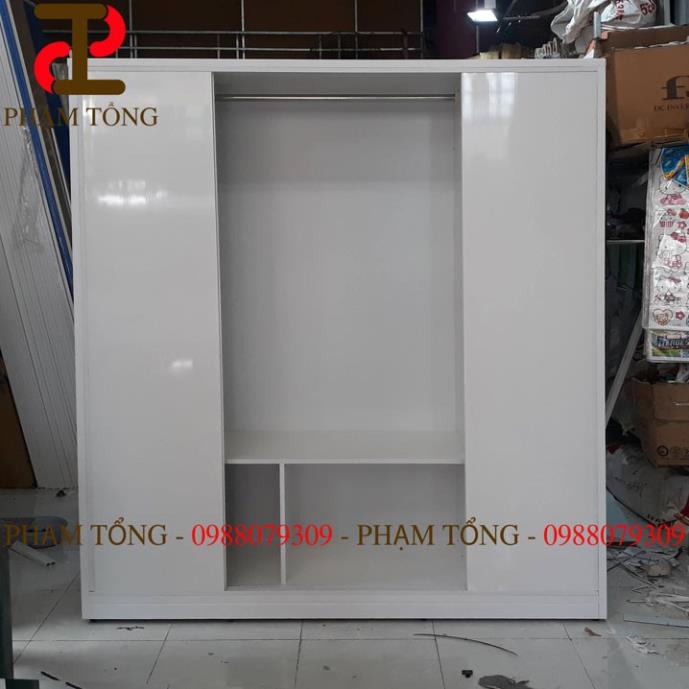 Tủ quần áo 4 cánh cửa lùa FULL trắng  Miễn phí giao hàng
