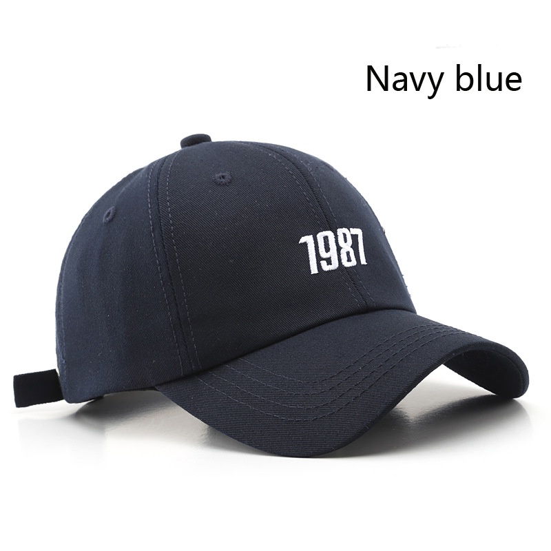 Mũ Lưỡi Trai Thêu Số 1987 Phong Cách hip hop Thời Trang