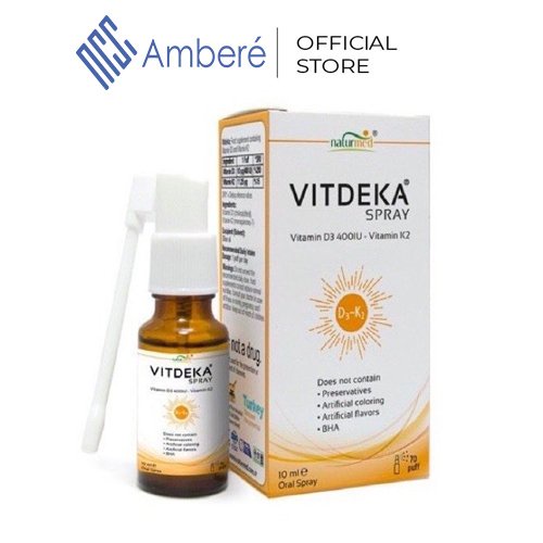 Lọ Xịt Vitdeka Vitamin D3.Vitamin k2 Dạng Xịt Giúp Hấp Thu Canxi