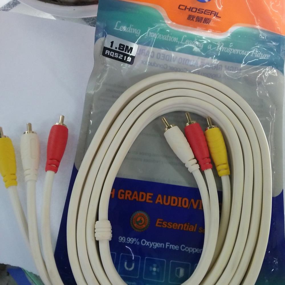 Dây loa xịn dây trắng xanh 3 ra 3 1,5M 1,8M 3M 5M 10M đầu mạ đồng Arigato giao màu ngẫu nhiên bảo hành 3 tháng BUNOC's