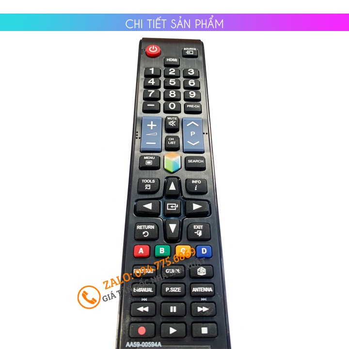 [ Hàng Zin Tốt ] Điều Khiển Tivi Samsung Smart Tivi AA59-00594A - Remote Tivi Samsung Hàng Cao Cấp Phím Bấm Êm - Nẩy