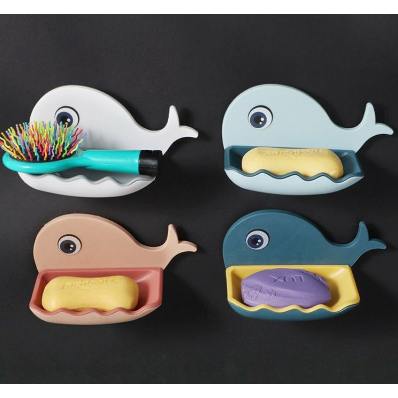 Khay Đựng Xà Phòng Dính Tường Hình Cá Heo Cute