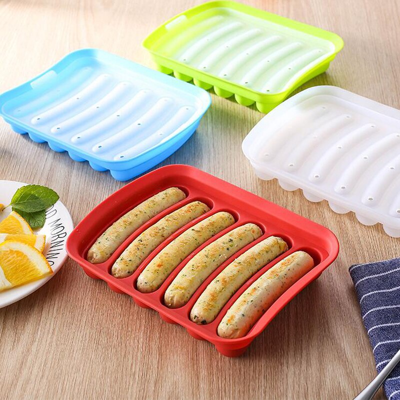 Khuôn Silicone Làm Xúc Xích 6 Trong 1 Tiện Lợi