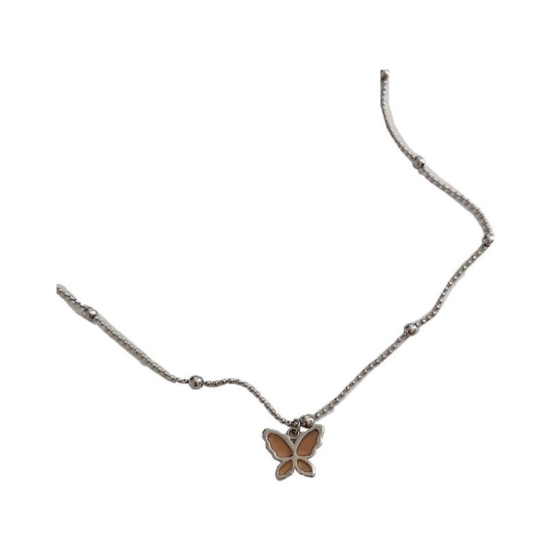 Dây Chuyền Mặt Hình Bướm Trong Suốt Phong Cách Hàn Quốc 22478