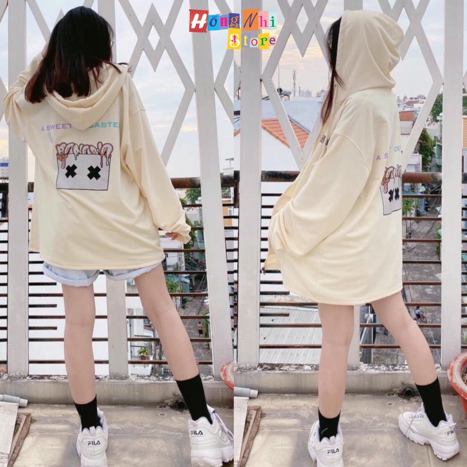 Áo Khoác Hoodie Zip In Hình A SWEET DISASTER Oversize Ulzzang Unisex Dáng Rộng - MM